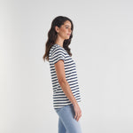 Load image into Gallery viewer, Blue &amp; White Tshirt
